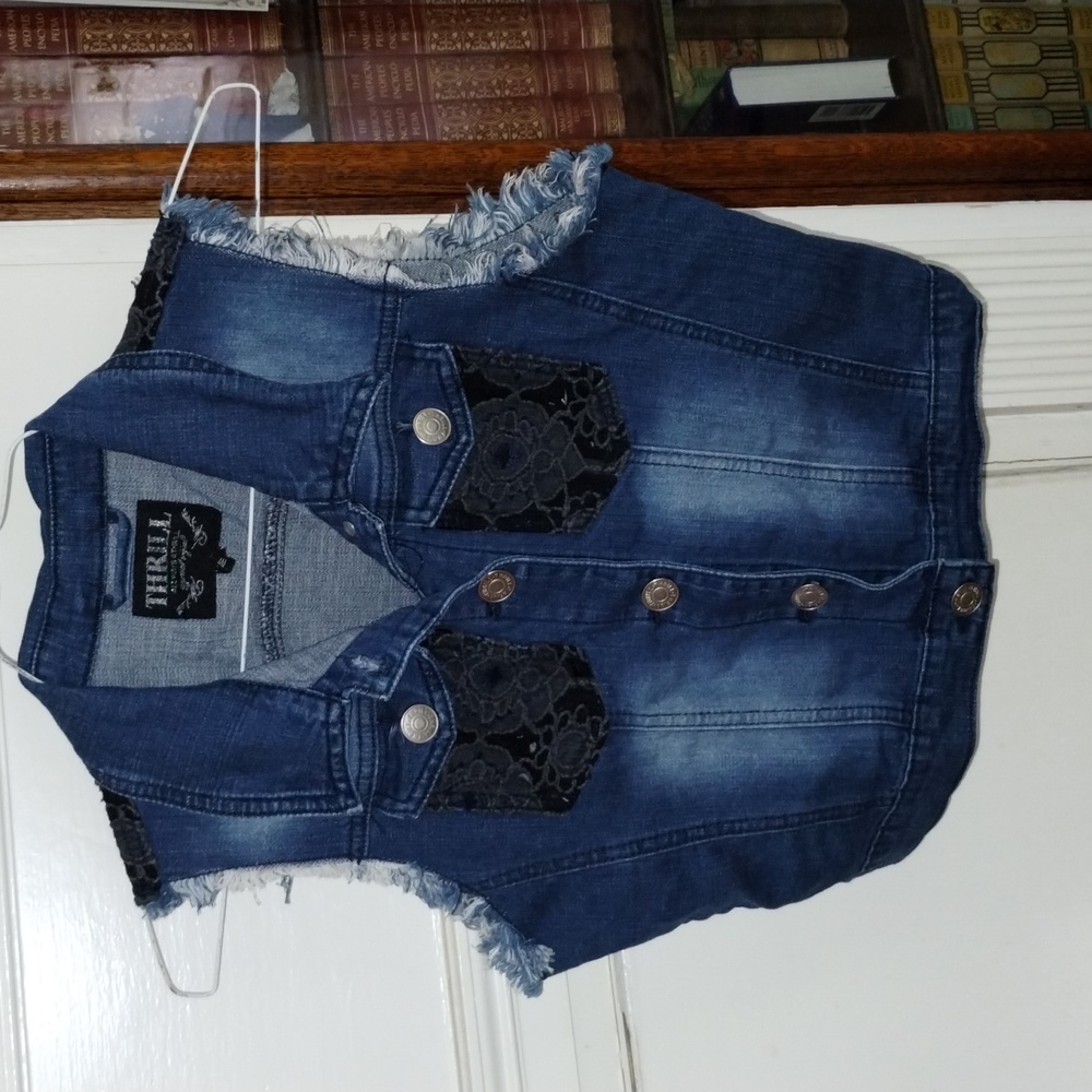 THRILL-  Denim vest, Girls size Medium